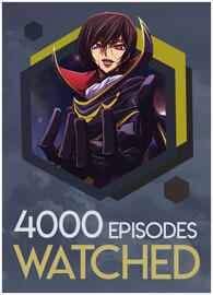 4000 episodes watched